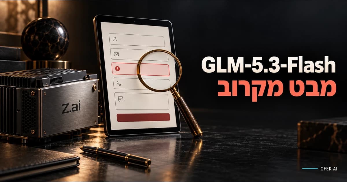 מודול Z.ai וזכוכית מגדלת הבוחנת שדה בטופס